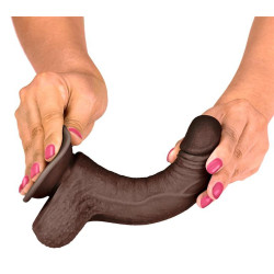 LIKETRUE Gode réaliste Slidy Cock 12.5 x 3.8cm Marron